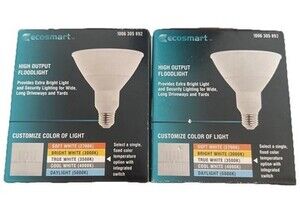 EcoSmart 250Watt Equivalent PAR38 Dimmable CEC Flood LED Light Bulb Set Of 2